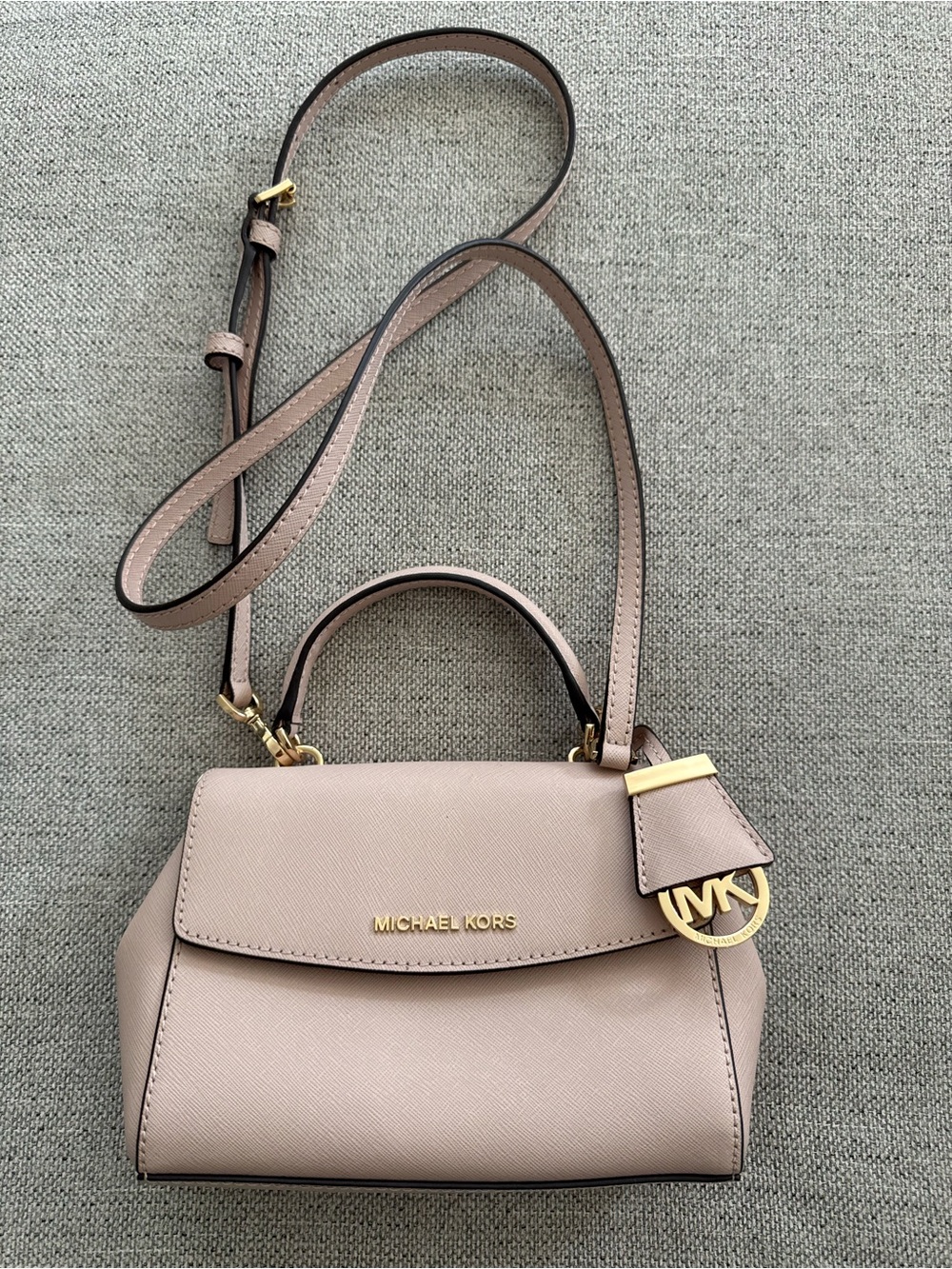 Michael Kors Dusty Pink Saffiano Leather Crossbody Satchel